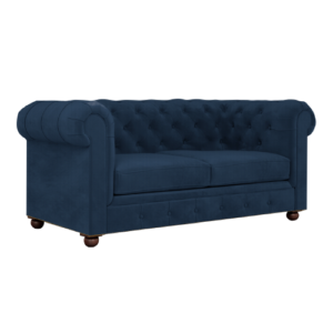 2 Seater Rolled Arm Deep Buttoning Leatherite Sofa Chesterfield