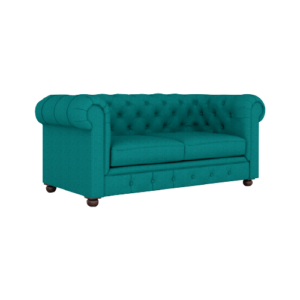 3+2 Seater Rolled Arm Deep Buttoning Leatherette Sofa Chesterfield