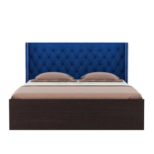 King Solid Wood Hydraulic Bed Frame with Head board