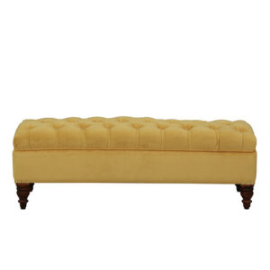 Carved Leg Upholstered Bench