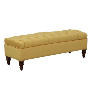 Carved Leg Upholstered Bench