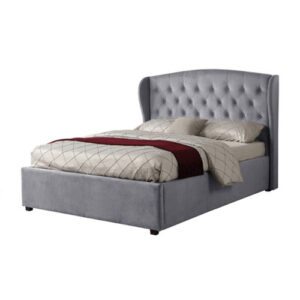 King Pattern Upholstered Bed Frame with Storage