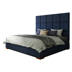 King Size Wall Hung Upholstered Bed with Storage