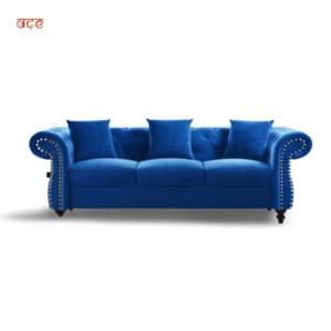 Hill Chesterfield Suede Sofa Set