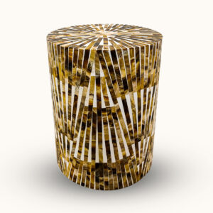 Antique inlay round Side Table