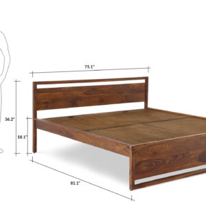 Freya Bed, King (Shisham-Light)